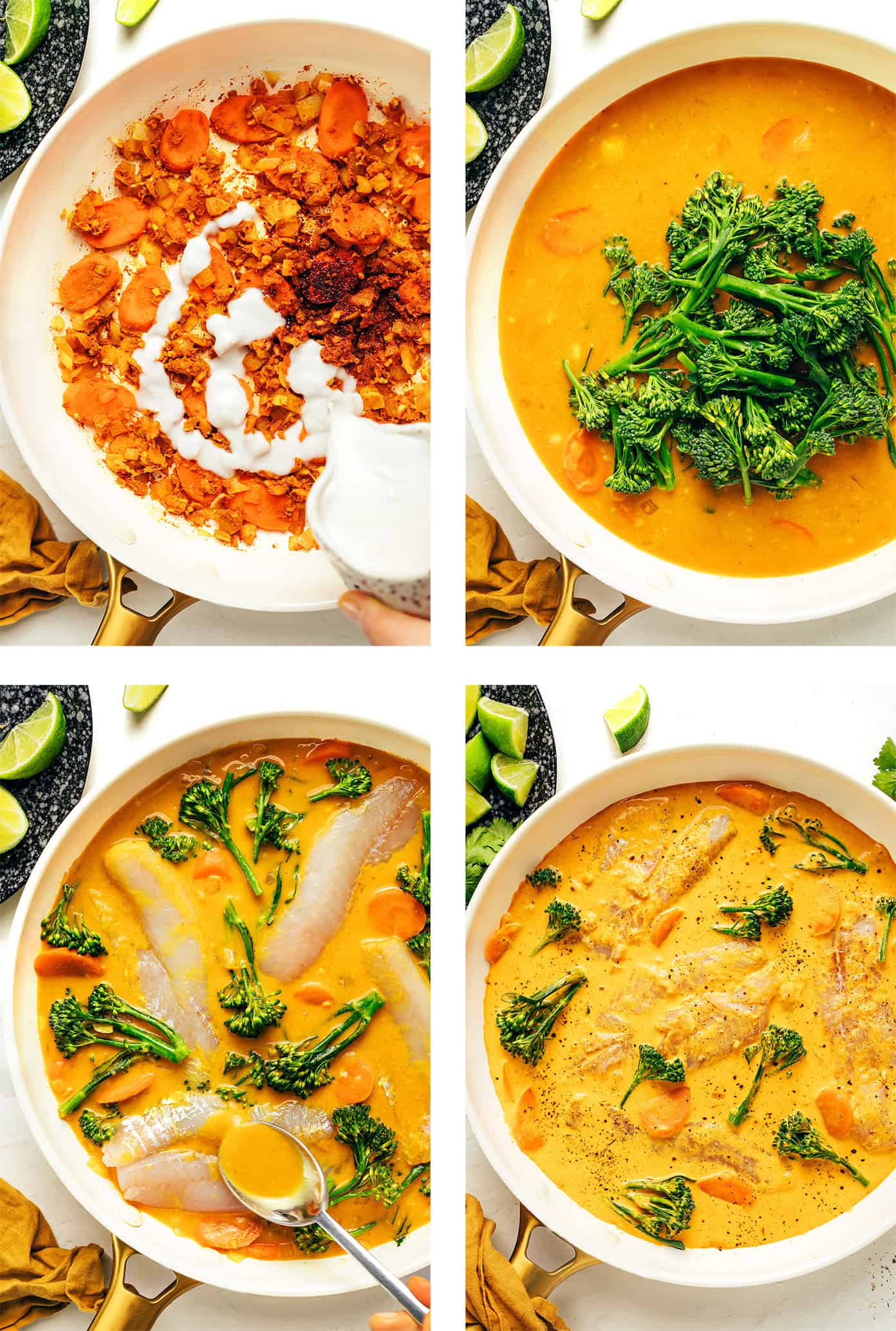 This lovely Thai-inspired curry recipe features tender white fish simmered in a creamy coconut curry broth with veggies. How to make fish curry