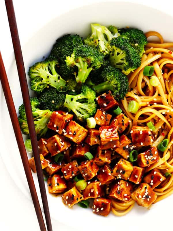 Five Spice Tofu with Sesame Noodles