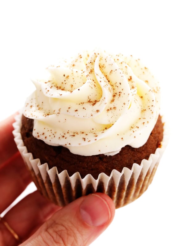 Pumpkin Cupcake with Cream Cheese Frosting and Cinnamon Sprinkles