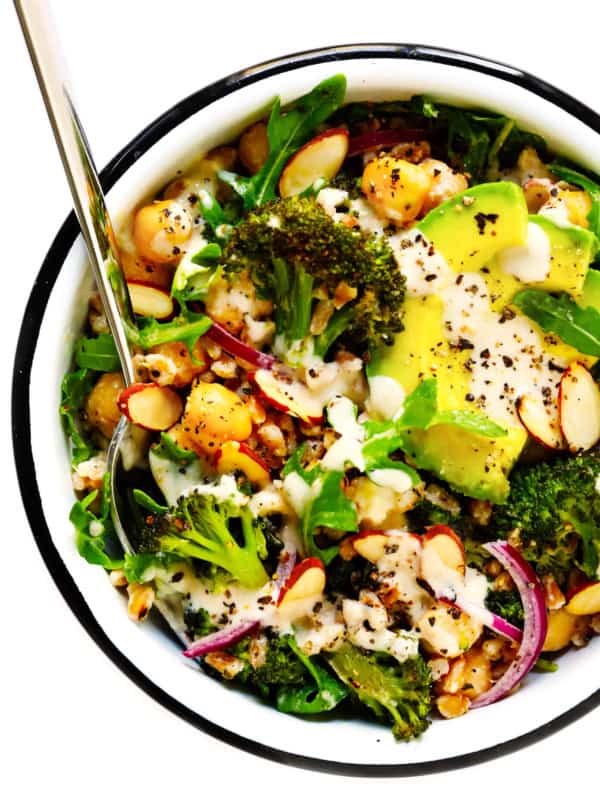 Roasted Broccoli and Farro Bowls